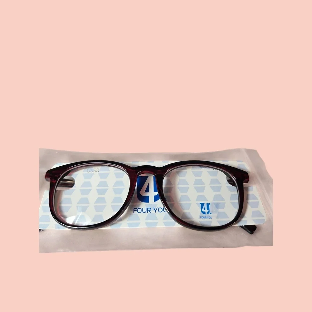 Four You‎ US98 Burgundy Eyeglass Frames Women 49-20-145 Sturdy Glasses New